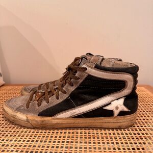 GOLDEN GOOSE SLIDE HIGH-TOP SNEAKERS